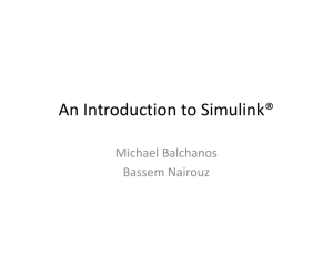 An Introduction to Simulink®