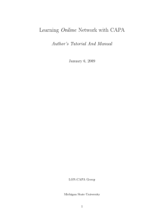 Learning Online Network with CAPA