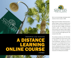 a distance learning online course