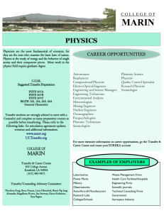 Physics - College of Marin
