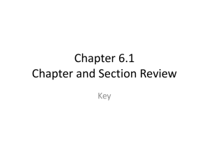 Chapter 6.1 Chapter and Section Review