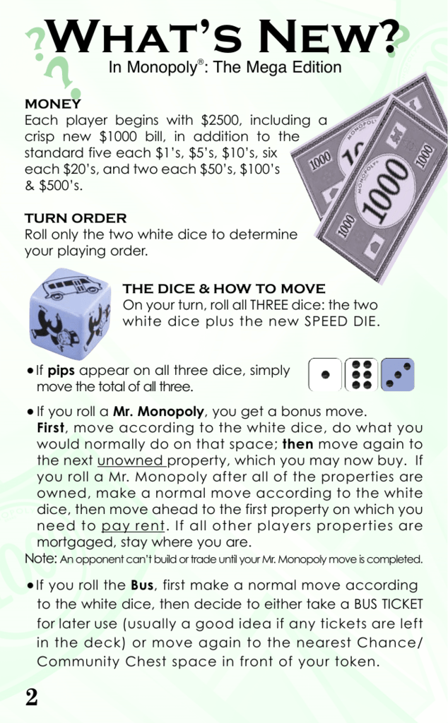 monopoly cash rules