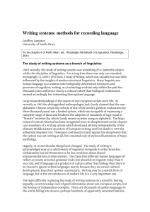 Writing systems: methods for recording language