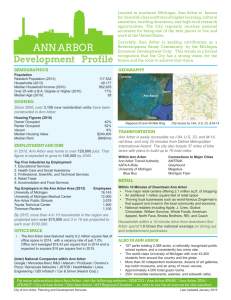 Development Profile - The City of Ann Arbor