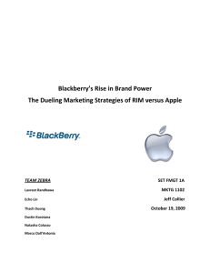 Marketing Case Study – RIM vs Apple