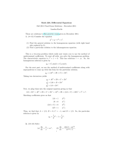 Math 220, Differential Equations Fall 2011 Final Exam Solutions