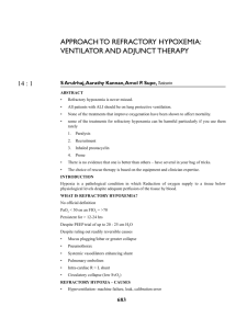 approach to refractory hypoxemia: ventilator and adjunct therapy