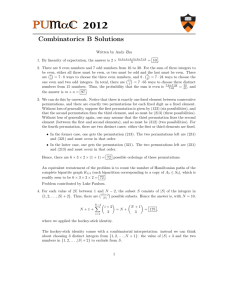 Combinatorics B Solutions