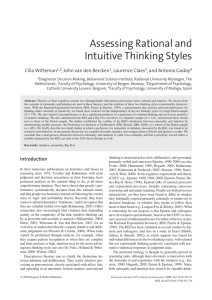 Assessing Rational and Intuitive Thinking Styles