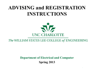 ADVISING and Registration INSTRUCTIONS