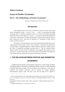 Essays in Positive Economics