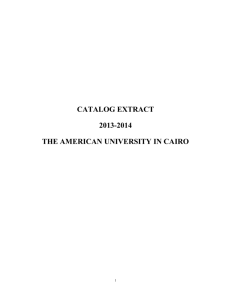 PDF of Programs and Courses - The American University in Cairo