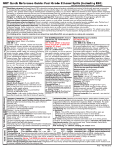 Fuel Grade Ethanol Spills