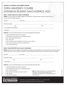 GauchoSpace Add - UCSB Extension