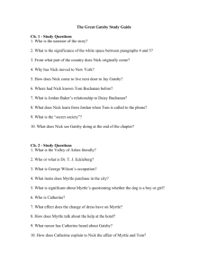 The Great Gatsby Study Guide Ch. 1 - Study Questions 1. Who is the