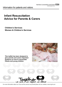 Infant Resuscitation Advice for Parents & Carers