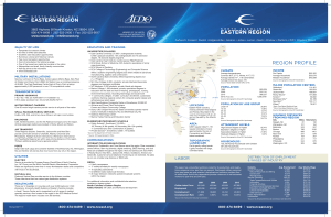 region profile - North Carolina's Eastern Region