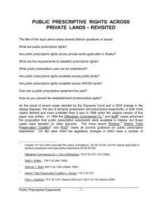 public prescriptive rights across private lands – revisited