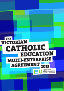 Vic Cath Agreement - Independent Education Union