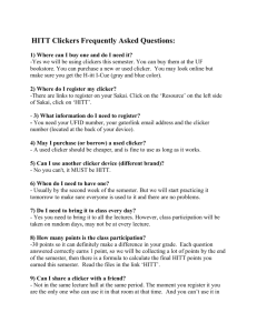 HITT Clickers Frequently Asked Questions