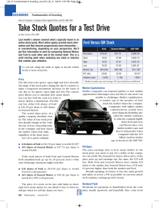 Take Stock Quotes for a Test Drive