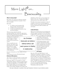 Bisexuality - Welcoming Community Network