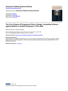 American Political Science Review The Civic Origins of Progressive