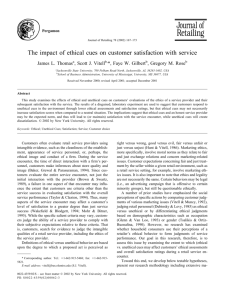 The impact of ethical cues on customer satisfaction with
