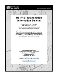 UST/AST Examination Information Bulletin