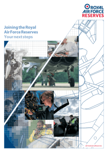 Joining the Royal Air Force Reserves Your next steps