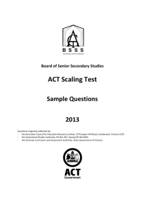 AST Sample Questions 2013 - ACT Board of Senior Secondary