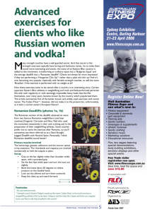 Advanced exercises for clients who like Russian women and vodka