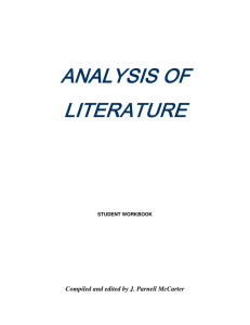 Analysis of Literature Student Workbook