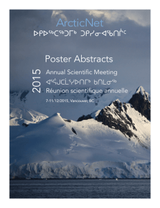 Poster Abstracts - ArcticNet meeting