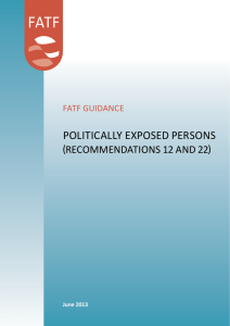 FATF Guidance: Politically Exposed Persons