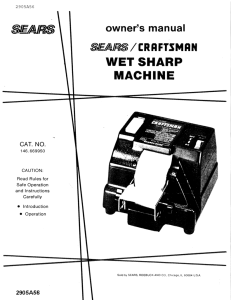 wet sharp machine - Sears PartsDirect