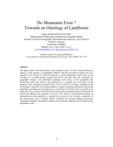 Do Mountains Exist ? Towards an Ontology of Landforms