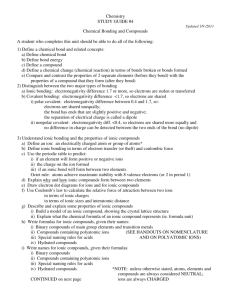 SG4 Bonding and Chemical Compounds