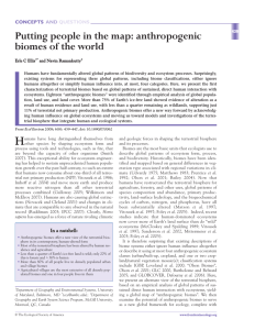 Putting people in the map: anthropogenic biomes of the world