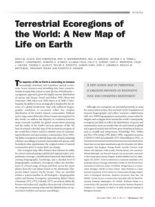 Terrestrial Ecoregions of the World: A New Map of Life on Earth
