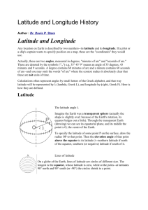 Latitude and Longitude History Latitude and Longitude