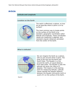 Latitude and Longitude