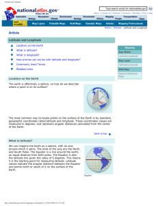 Latitude and Longitude