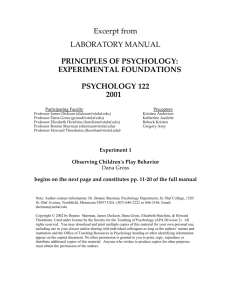 Lab 1 - Society for the Teaching of Psychology