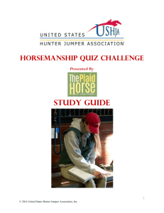 Horsemanship Quiz Challenge Study Guide