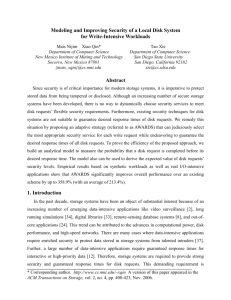 Modeling and Improving Security of a Local Disk System for Write