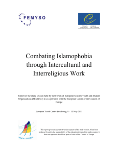 Combating Islamophobia through Intercultural and Interreligious Work