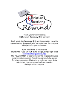 CQ Rewind 03-27-2011 Summary-Islam Christianity Whats The