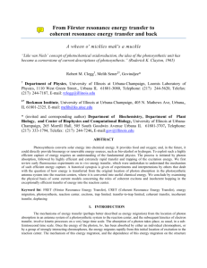 to Coherent Resonance Energy Transfer (CRET)