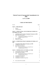 Federal Courts (Consequential Amendments) Act 2000